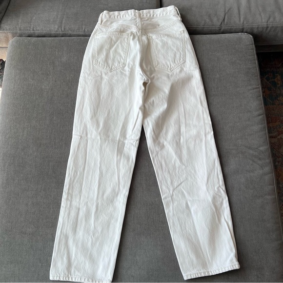 AGOLDE Criss Cross Straight Leg Jeans White 23 - Picture 6 of 7